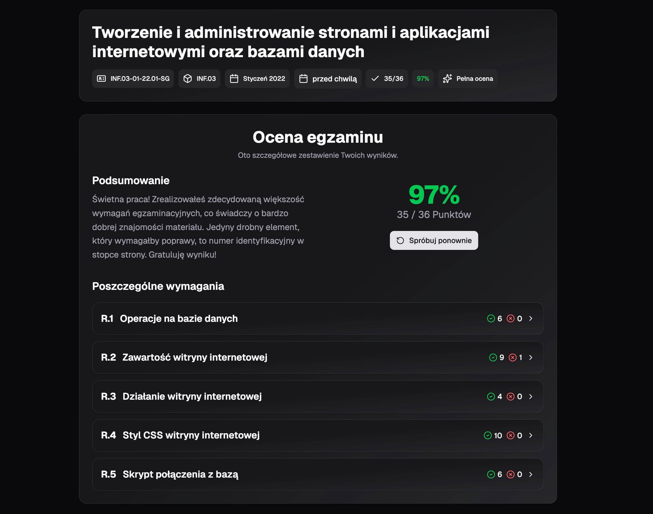Błyskawicznie sprawdź swój egzamin praktyczny